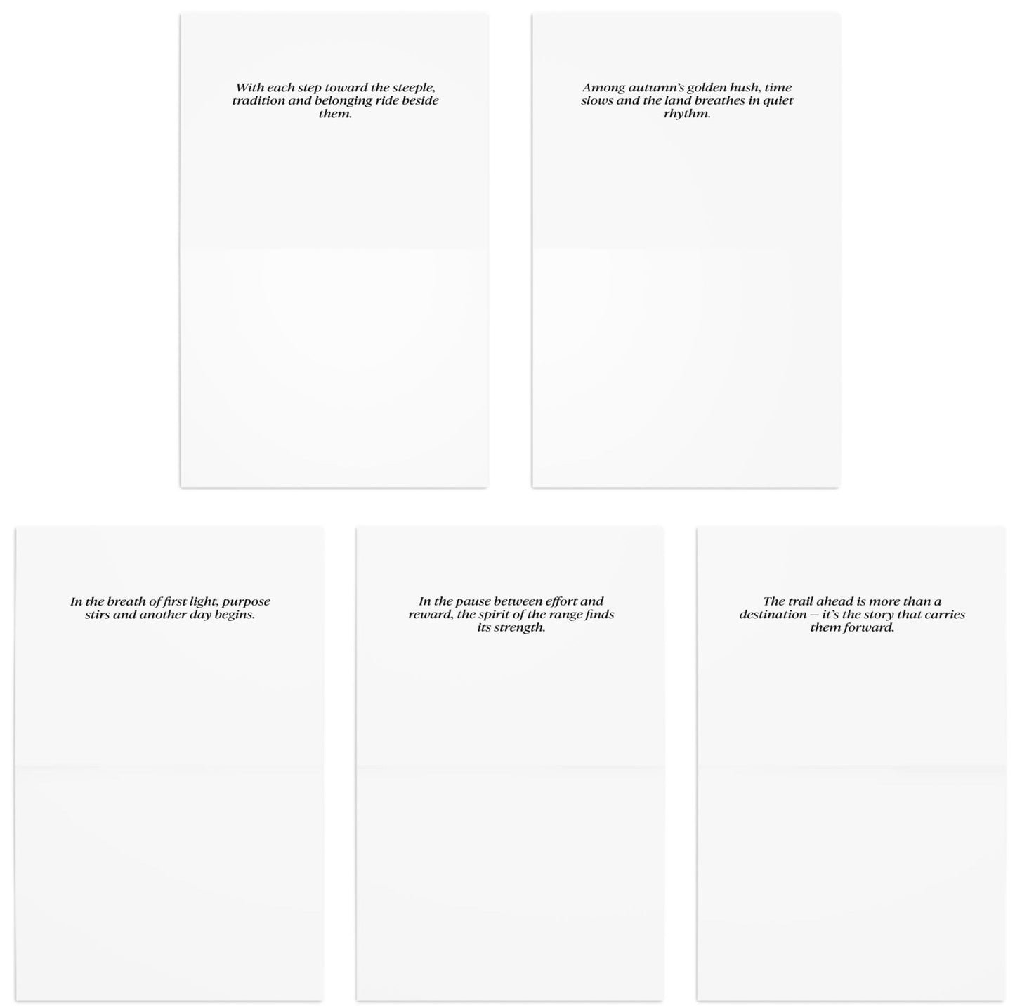 Trail Notes™ – Cowboy Life in Motion: Fall Series Greeting Cards (5-Pack – Trails of Autumn)